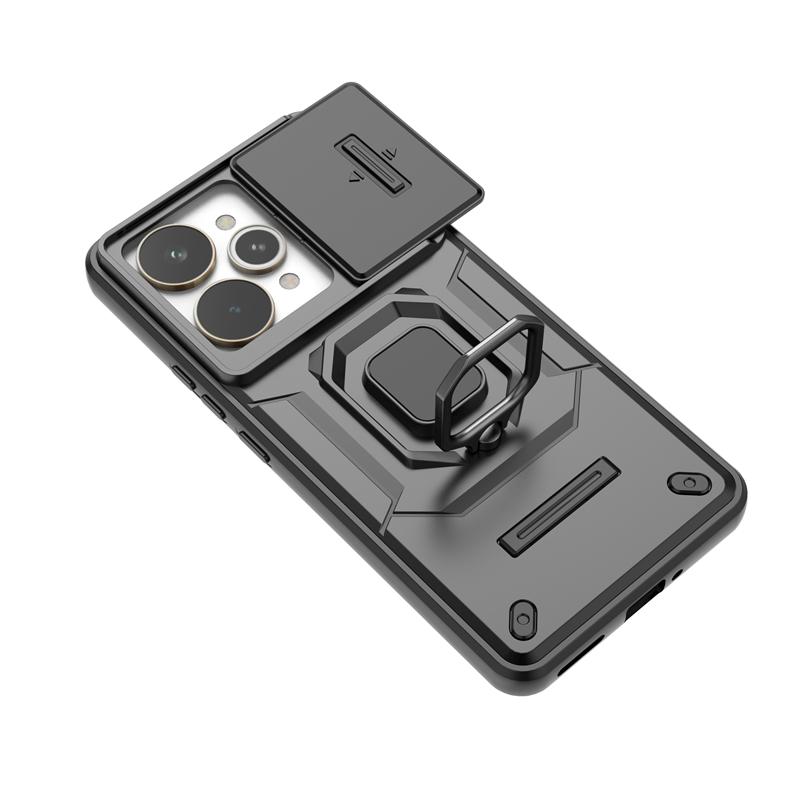 Чехол для телефона с выдвижным окном для Realme 15 Pro 5G, противоударный чехол с кольцом-держателем, магнитная крышка для Realme 15 Pro, чехол для Realme 15 Pro