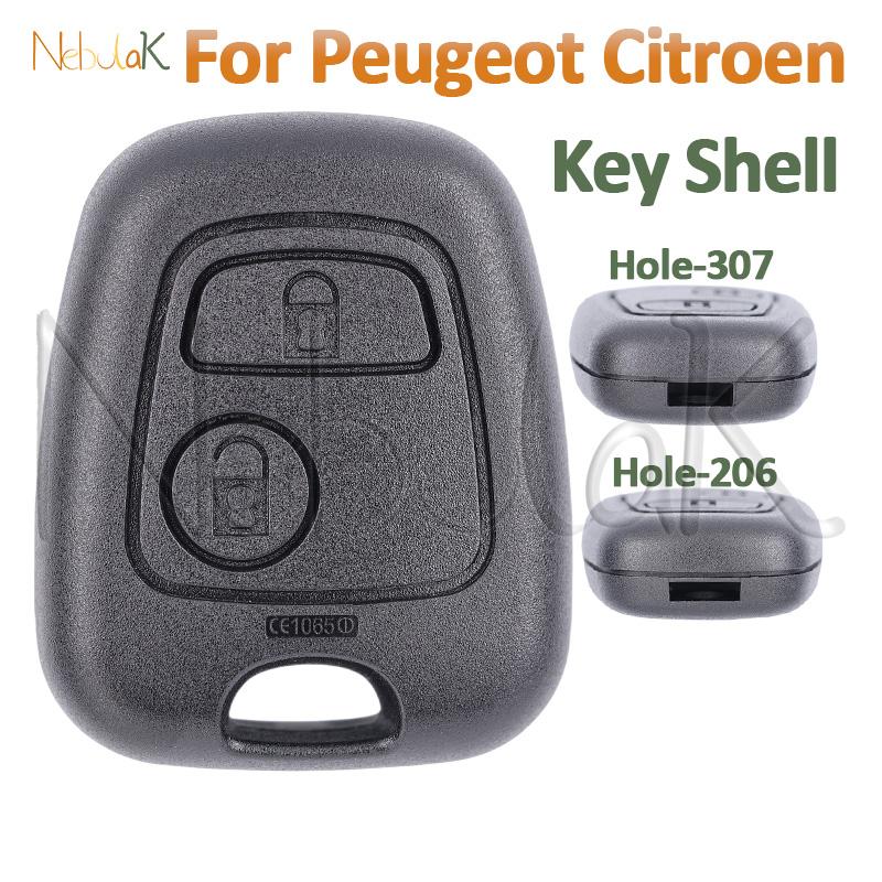 AVQ4 Remote Car Key Cover Case For Peugeot 206 207 307 408 607 Citroen Xsara Picasso C1 C2 C3 C4 2 Buttons Replace Fob Housing Shell