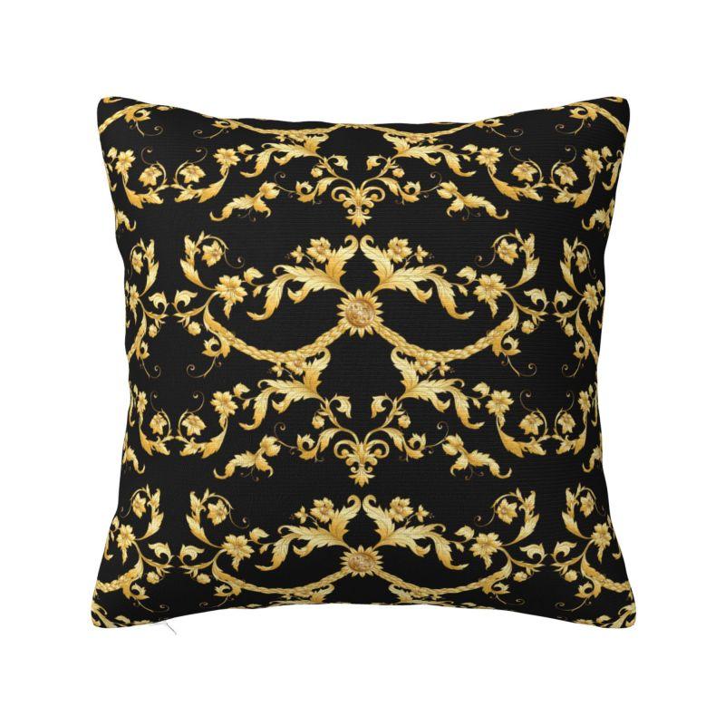 Rococo Kaleidoscopic Floral Cushion Cover 45x45cm European Baroque Art Velvet Nordic Throw Pillow Living Room Decoration