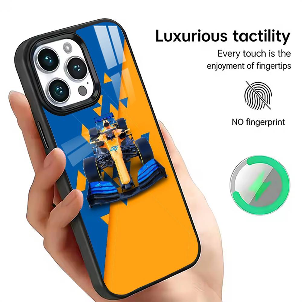 Чехол для телефона MCL34 MCL35 Formula car для iPhone 17, 16, 15, 14, 13, 12, 11 Plus, Pro, Магнитный для MagSafe, Беспроводная зарядка