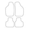 [BLM]FI013 red - Set of velour floor mats suitable for Fiat Punto I 1993-1999 - red trim