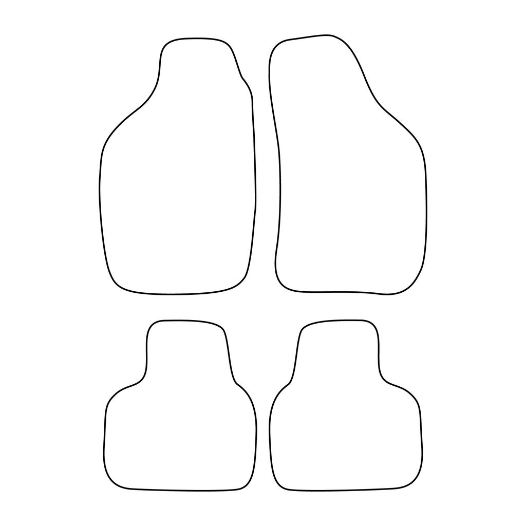 [BLM]FI013 red - Set of velour floor mats suitable for Fiat Punto I 1993-1999 - red trim