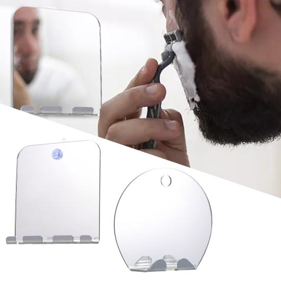 1 комплект зеркала для душа с присоской, настенное акриловое противотуманное зеркало для макияжа для бритья для ванной комнаты