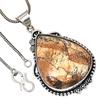 Pendant Picture Jasper Gemstone Valentine'Day Ethnic Silver Jewelry 1.75"