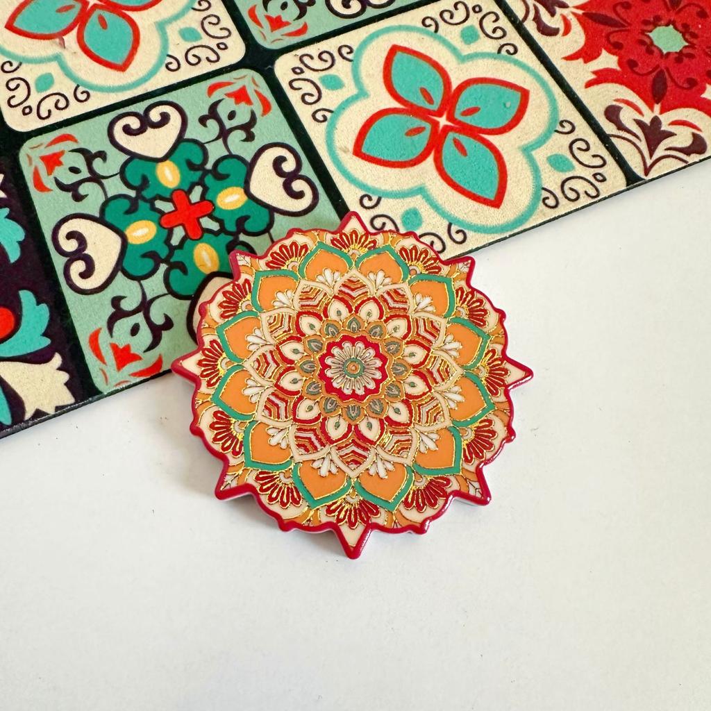 New Possinian Style Embossed Bronzing Process Melamine Refrigerator Sticker Hot-selling Synthetic Resin Decorations