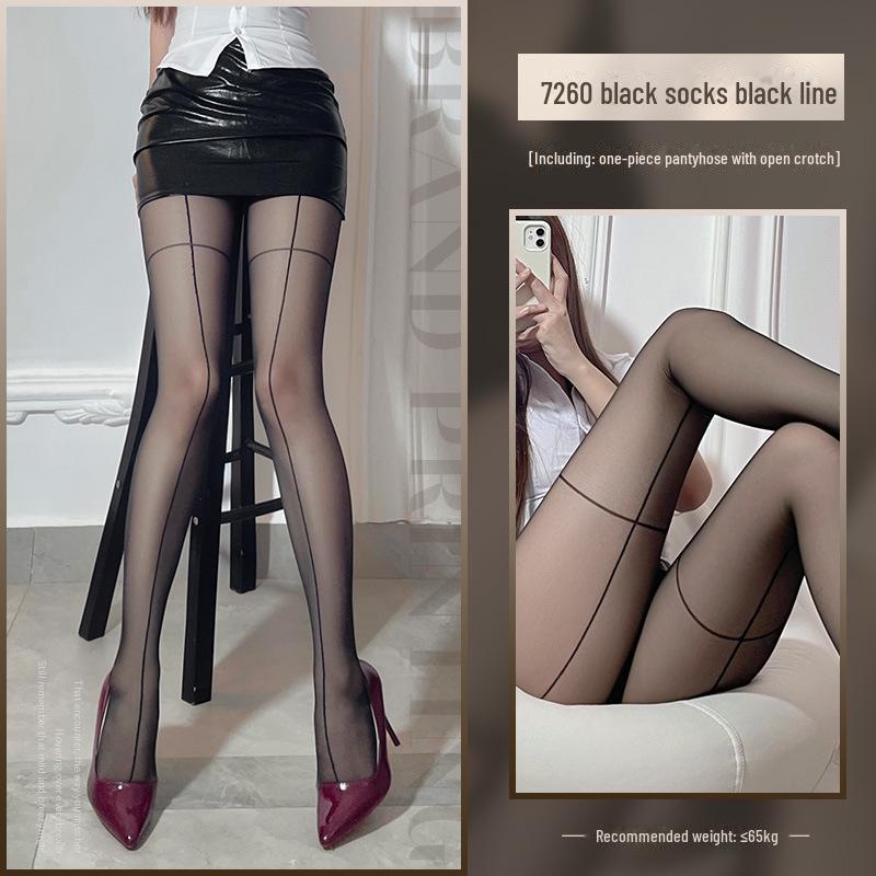 "Прозрачные колготки Feimu с открытой промежностью, 7260, сексуальный черный шелк, 50 шт. в упаковке"