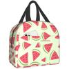 Cute Watermelon Lunch Bag Travel Work Picnic Bento Box Cooler Reusable Canvas Tote Boxes for Women Kids Insulated Lunch Bags