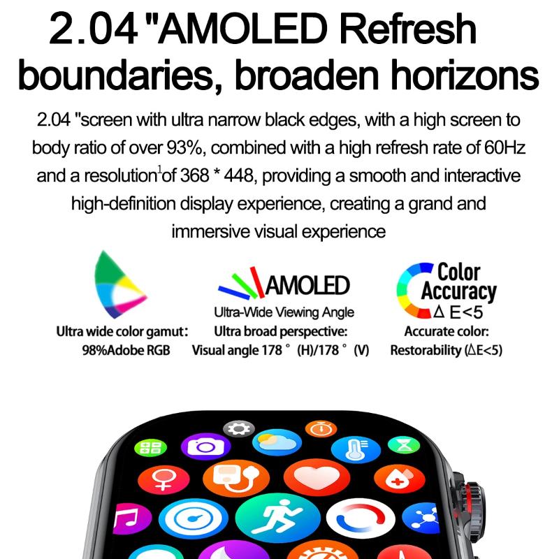 2025 Новые AMOLED Смарт-часы ET585 для мужчин ЭКГ состав крови мониторинг здоровья Bluetooth вызов женский спортивный фитнес-трекер умные часы