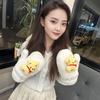 Cute Plush Winter Mittens with Neck Strap
