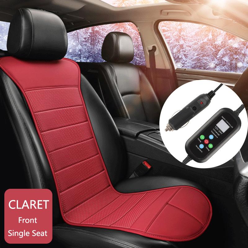 Подушка для сиденья автомобиля с подогревом 12 В-24 В, быстрый нагрев в течение 30 минут, зимняя грелка, универсальная защита для сиденья автомобиля, автомобильные аксессуары, чехлы для сидений
