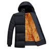 Men's Autumn and Winter Padded Plus Size Thickened Hooded Outerwear Casual Short Warm Zip Jacket