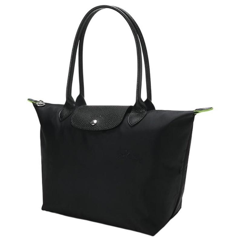 Longchamp Сумка на плечо Le Pliage Green 28 с длинными ручками складная экологически чистый холст с отделкой из коровьей кожи пельмень портативная средняя 2605919001
