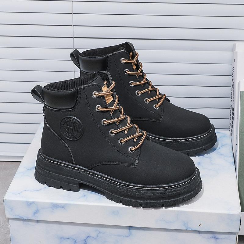 Men's Shoes New High-top Martin Boots Men's Versatile Thick-soled Non-slip Tooling Boots Short Boots Trendy Shoes