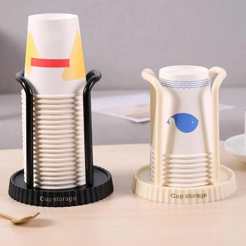 Kitchen Paper Cup Holder Disposables Cups Picker Multifunctional Desktop Cup Storage Rack Household Coffee Cup Holder for Home