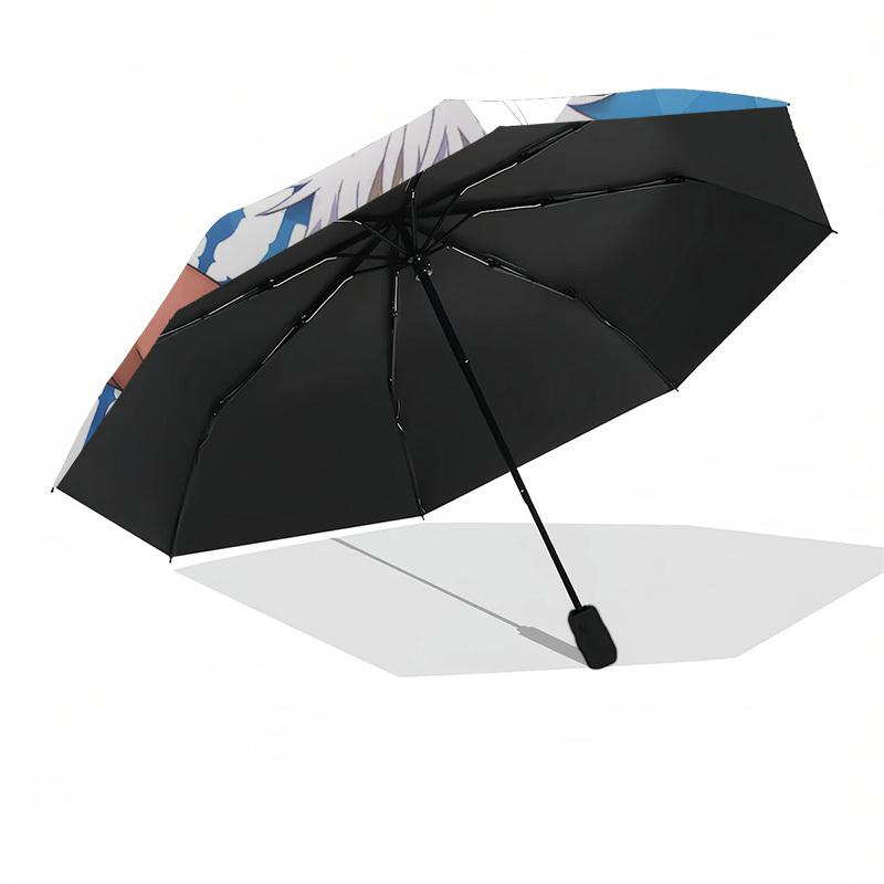1pc Gastu Automatic Folding Umbrella Portable 3-Fold Design, 8-Bone Iron Frame Outdoor Umbrella, Perfect Gift for Fans, Travelers, Daily Use, Festival