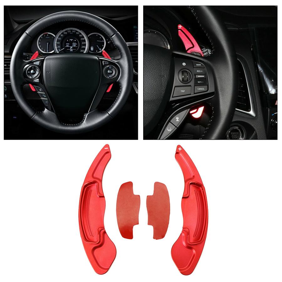 Red Steering Wheel Paddle Shifter Extension For Honda Accord Civic CR-V Acura