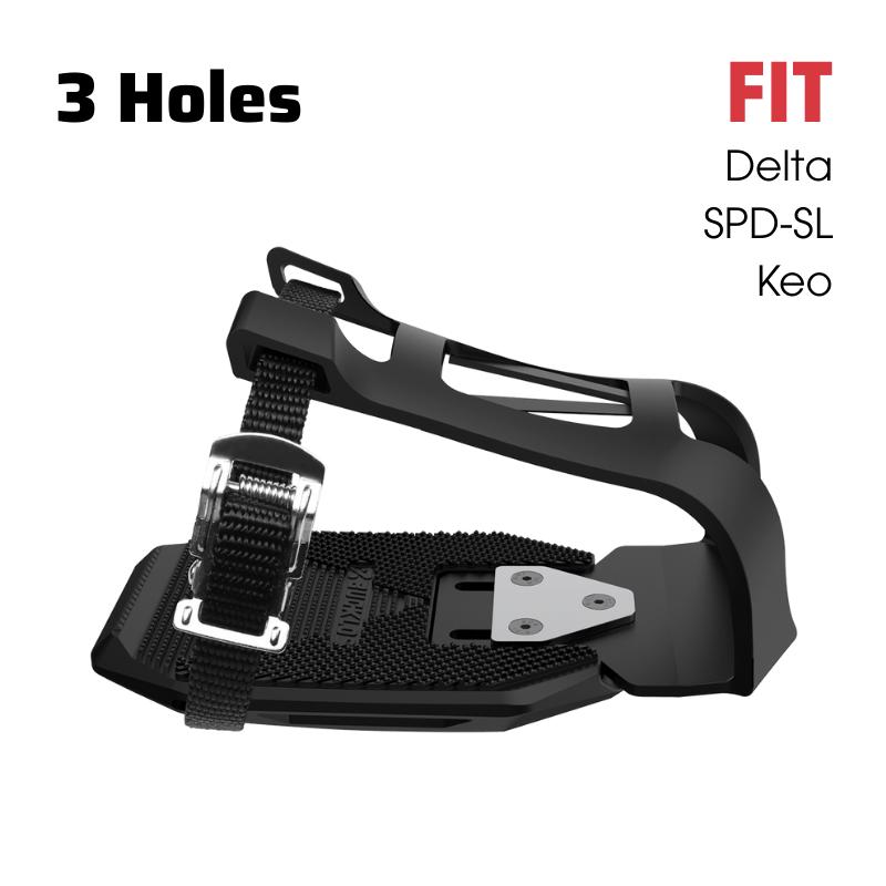 BUCKLOS Bicycle Pedal Toe Cage Spinning Bike Trainer Cycling Pedal Platform Clamp Cage Adjustable Bicycle Toe Clips Accessories