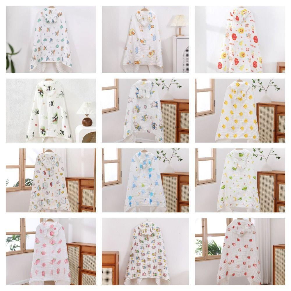 Rabbit Cartoon Blanket Wrap Cotton Sleepwear Bathrobe Cloak Hooded Cape Towels Beach