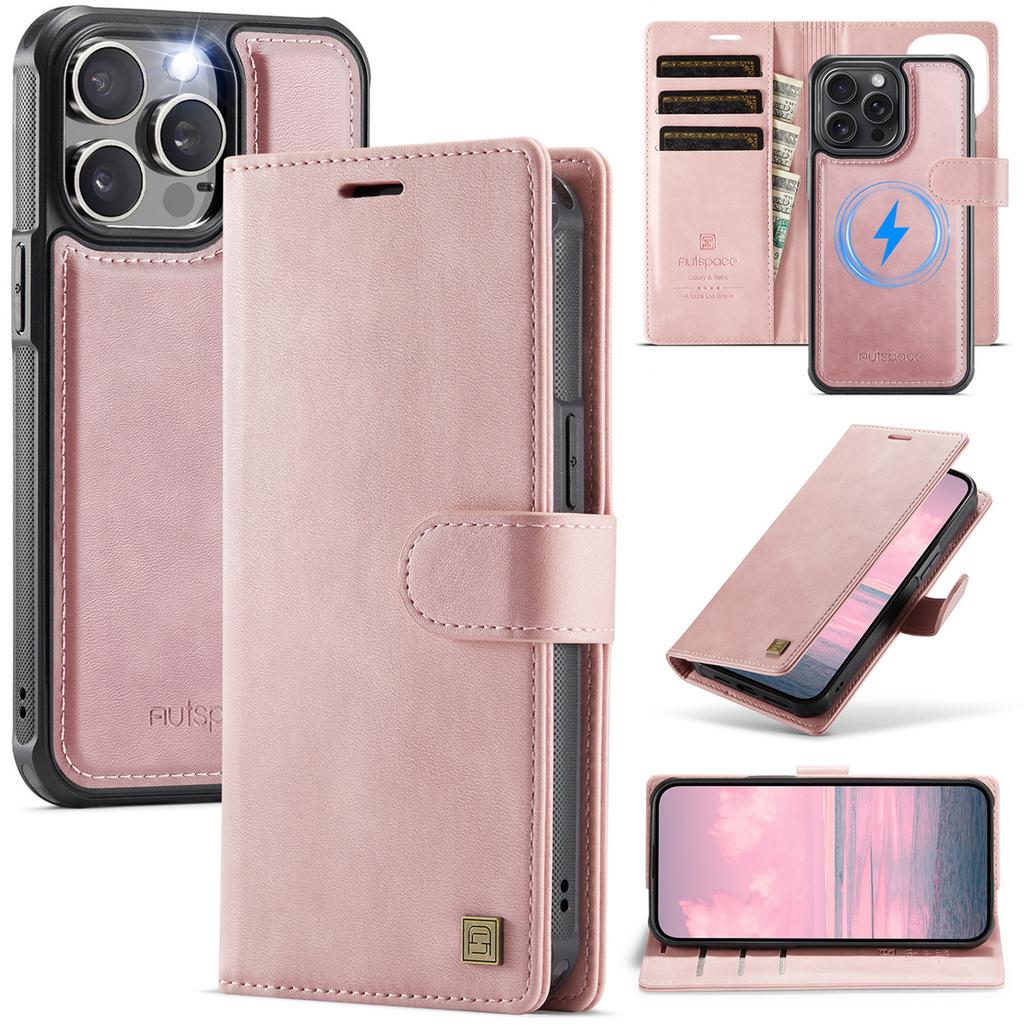 2-in-1 Magnetic Detachable Wallet Case for iPhone 13/13 Pro/13 Pro Max - PU Leather, Card Slots, MagSafe Charging, 360° Protection & Kickstand