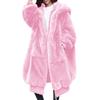 Fashion Casual Women's Sheep Shearing Stitching Coat Women's Mid-length Wool Coat