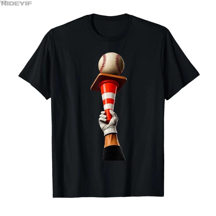 Funny Hoist The Cone Meme Baseball Tshirt For Men Women 100 Cotton T Shirts Short Sleeve Tops 04061