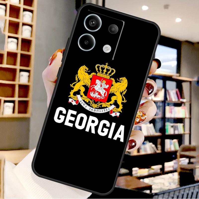 Georgia Flag For Xiaomi Redmi Note 14 Pro 12 11 9 10 13 15 Pro Plus Case For Redmi 15 10C 12C 13C 14C 15C