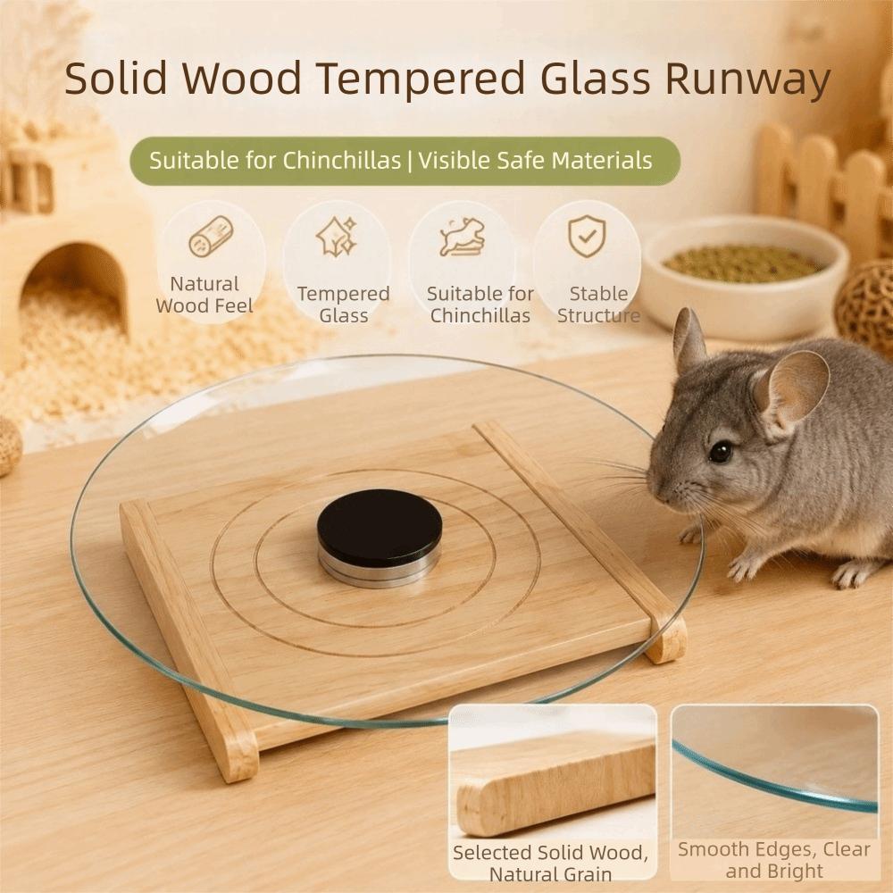Long-Lasting Chinchilla Running Plate Glass Hamster Exercise Wheel Hamster Running Wheel Rats