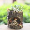Домик на дереве Животные Цветочный горшок Смола Настольный Мультяшные Горшки для растений Используется как Горшок для суккулентов Подставка для ручек Привлекательный Изящный