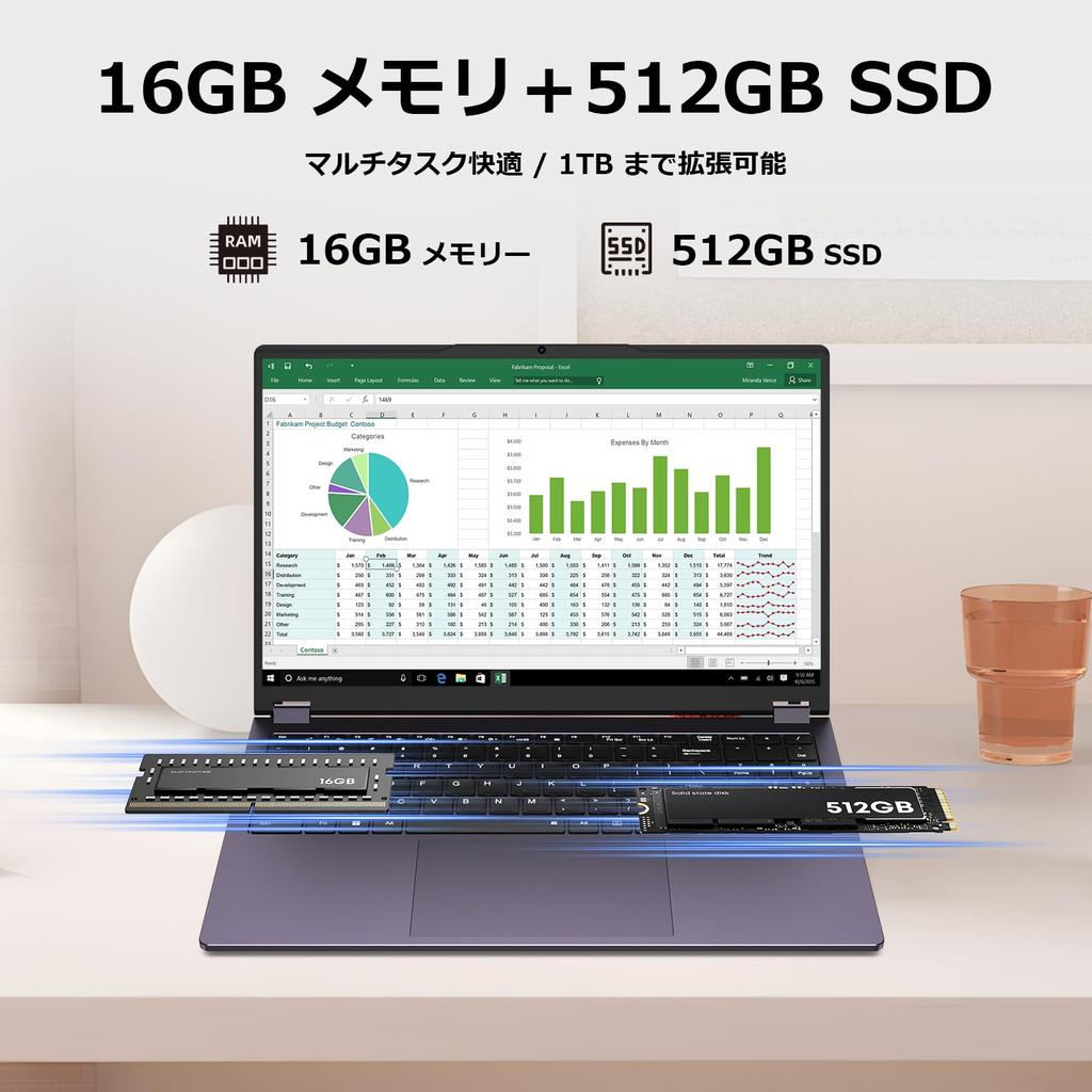 Touchscreen Laptop with Core 16GB 512GB SSD to FHD IPS Windows 11 HD English Numeric Fanless and Quiet Ideal for Business and Students 15.6-inch