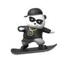 Creative Cute Skateboard Bear Car Center Console Moving Scooter Bear Car Decoration Ornaments Interior Accessories