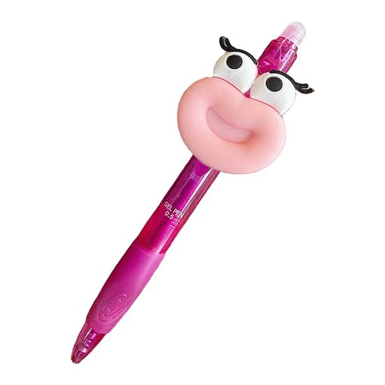Cute Large Mouth Gel Pen Cartoon Ballpoint Pens Comfortable Grip Colorful Writing Pen for School Office Party