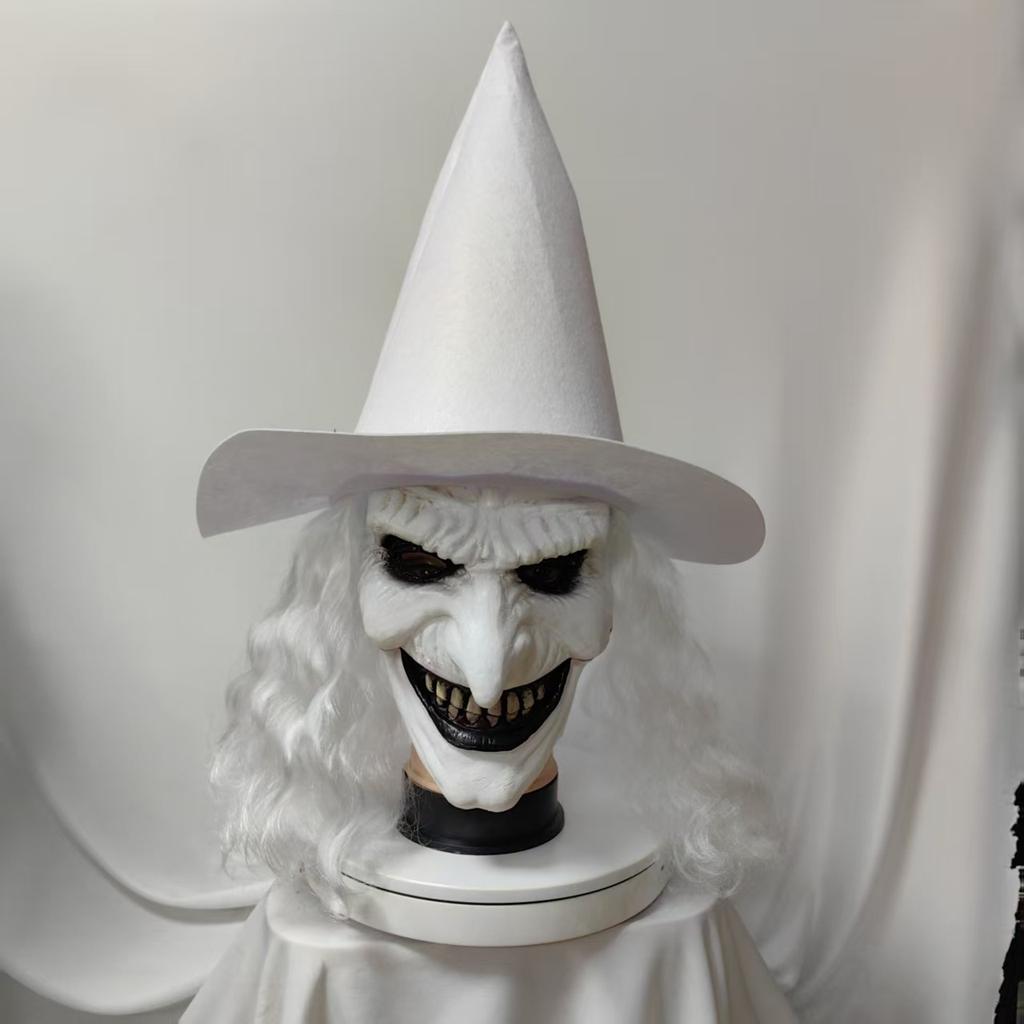 Halloween pointed witch hat with a long nose, old witch mask cosplay Headband party witch costume prop