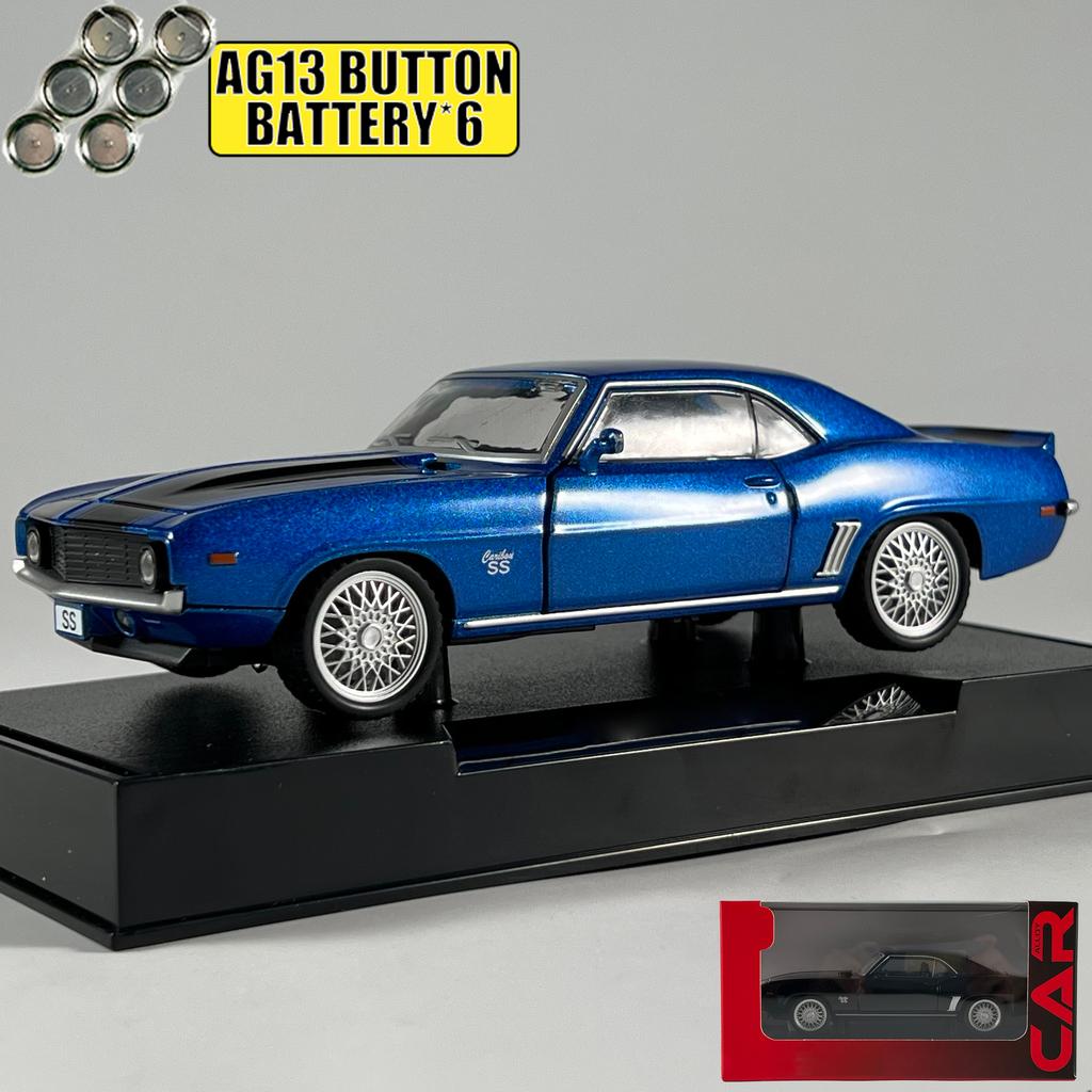 1:32 Chevrolet Camaro SS 350 1969 Super Classic Sports Cars Alloy Metal Diecast Model Car Home Trendy Toys Ornaments Holiday Boy