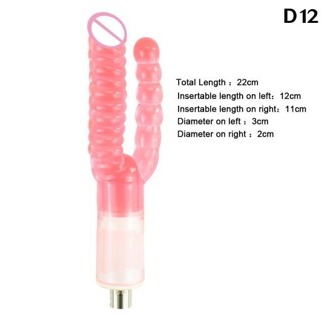 28 Types Pink Purple Dildos A2 / F2 Sex Machine Attachments