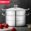 Debo Sibelle DEP-721 28см Двухслойная многофункциональная пароварка для супа из нержавеющей стали