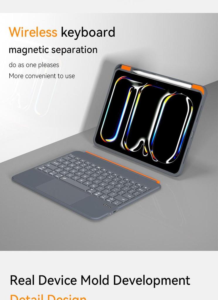 Чехол-клавиатура Bluetooth Magic Keyboard для iPad 11 2025: Поворотная подставка на 360° для iPad 10
