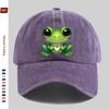 pc pcs Adjustable Frog Print Trucker Hat  Vintage Washed Baseball Cap with Buckle Closure Lightweight Suitable for Men  Wom