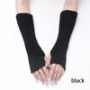 Fingerless Long Wrist Gloves White Black Ankle Wrist Sleeves Fashion Elbow Mittens  Girl Boys