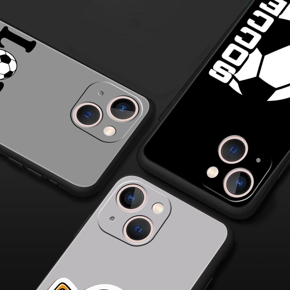 Чехол для iPhone 17 16e 15 14 13 12 11 Pro Max SE 7 8 Plus Чехол iPhone 16 Мягкая TPU Крышка Футбол Сердцебиение