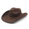 Cowboy Hat Felt Top Hat Western Gentleman'S Hat Felt Hat Jazz Hat Men'S Winter Hat