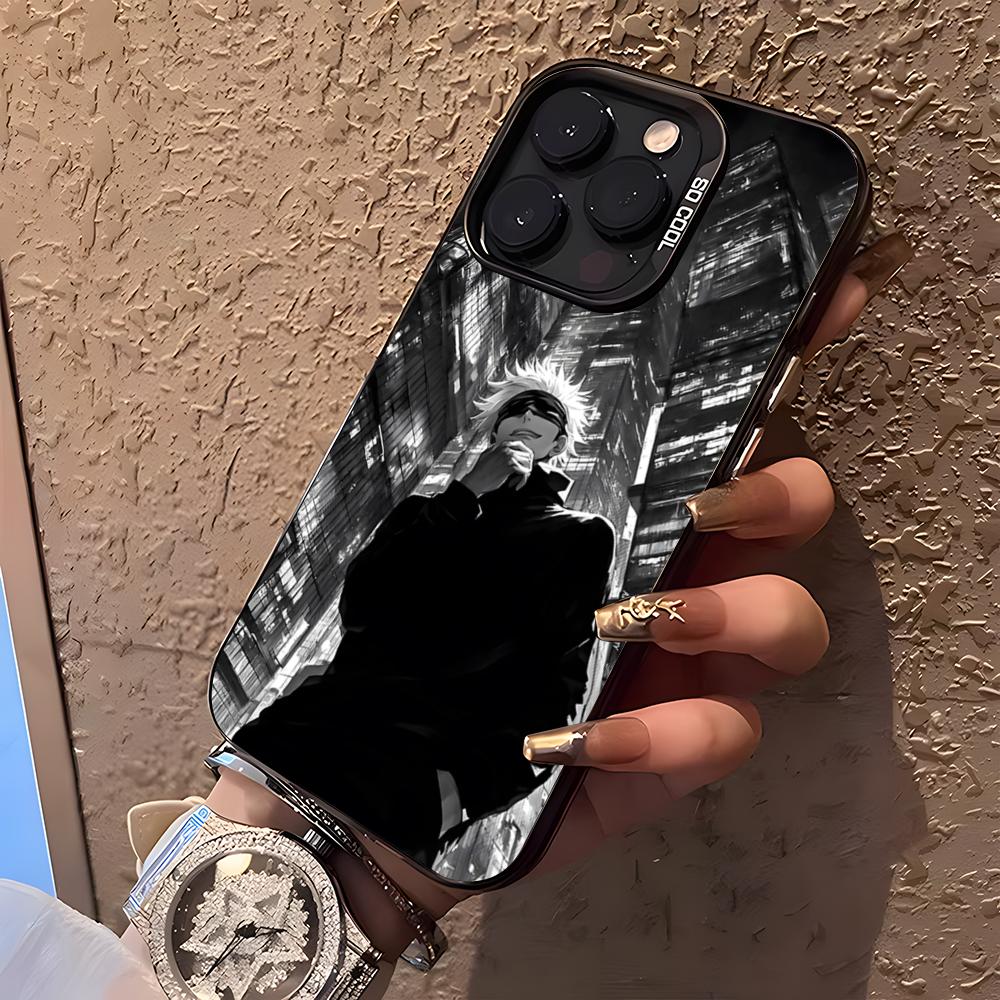 Чехол для телефона J-Jujutsu K-Kaisen G-Gojo Для IPhone17 Air 16 15 14 Plus 13 12 11 Pro XS Max Серебристый Черный Бампер