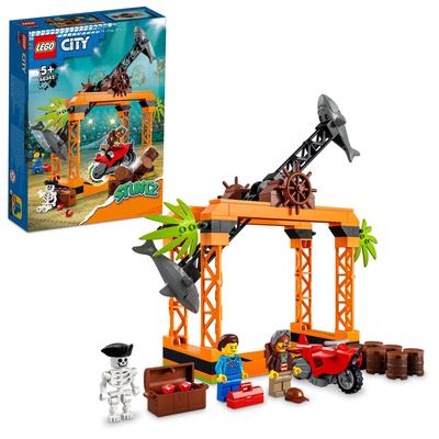 LEGO City Shark Attack Stunt Challenge 60342 Игрушечный блок Present Bike Car Car Мальчики Девочки Возраст 5+