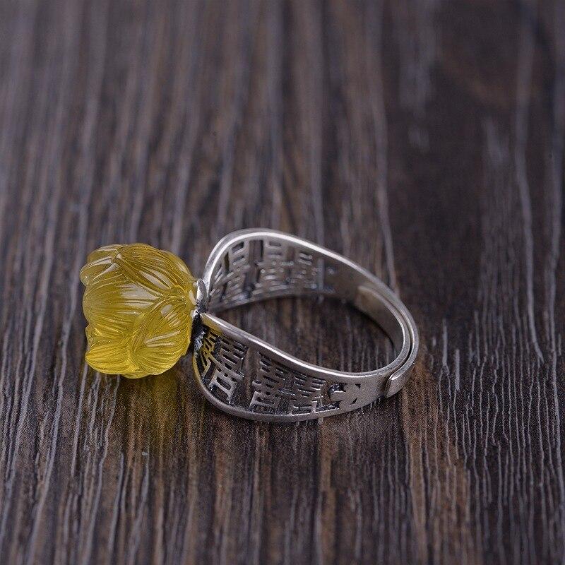 Серебро S925, восстанавливающее древние способы, - это технология. Женская мода, кольцо с цветком лотоса и пчелиным воском, тайские серебряные украшения, оптовая продажа.