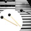 2 шт. ударные барабанные палочки стальные молоточки для барабанов резиновая головка деревянная ручка для глокеншпиля