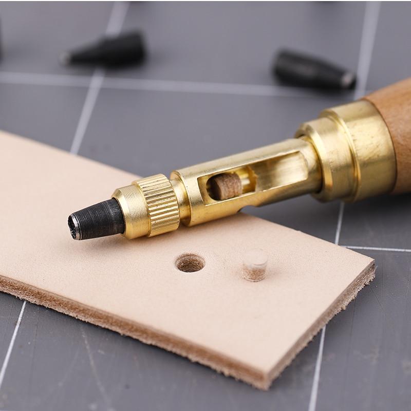 6 шт./комплект Автоматические пробойники для ремней Сменные Бесшумные Роторные Пробойники Кожаный пробойник Инструмент для изготовления часов Пробойник отверстий Наконечник шуруповерта Матрица