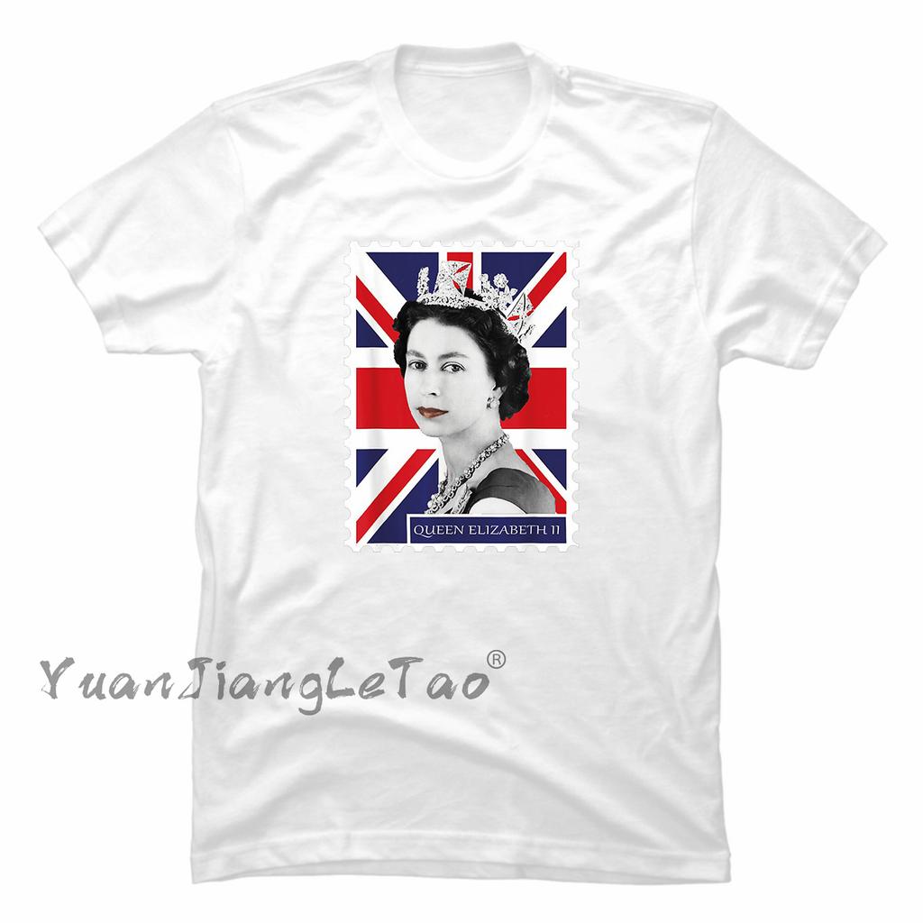 Queen 2022 Union Jack 70th Platinum Jubilee Tshirt Queen Elizabeth II Classic Tops Kawaii Corgi Dog Graphic Tops Unisex Shirt