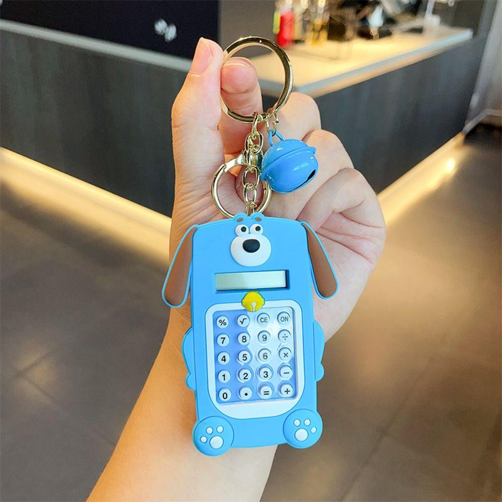 Kawaii Mini Calculator 8 Digits Display School Supplies Portable Key Chain Office