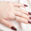 Двухслойное кольцо со стразами в форме волны, изысканное гипоаллергенное кольцо с открытым пальцем, подарок на день рождения, Рождество для дочери