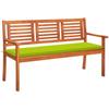 Day and Night - Day and Night 3-seater Garden Bench Solid Eucalyptus Wood and Cushion 150 Cm