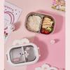 Stainless Steel Rabbit-Shaped Lunch Box for Kids Sealed Insulated Food Storage Containers with Compartment Portable Bento Boxes